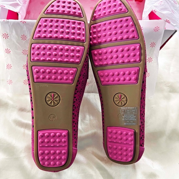 FLATS, ISAAC MIZRAHI, SZ LADIES 8.5W, DARK ROSE SUEDE, TASSLES ON EACH UPPER, - Picture 11 of 15